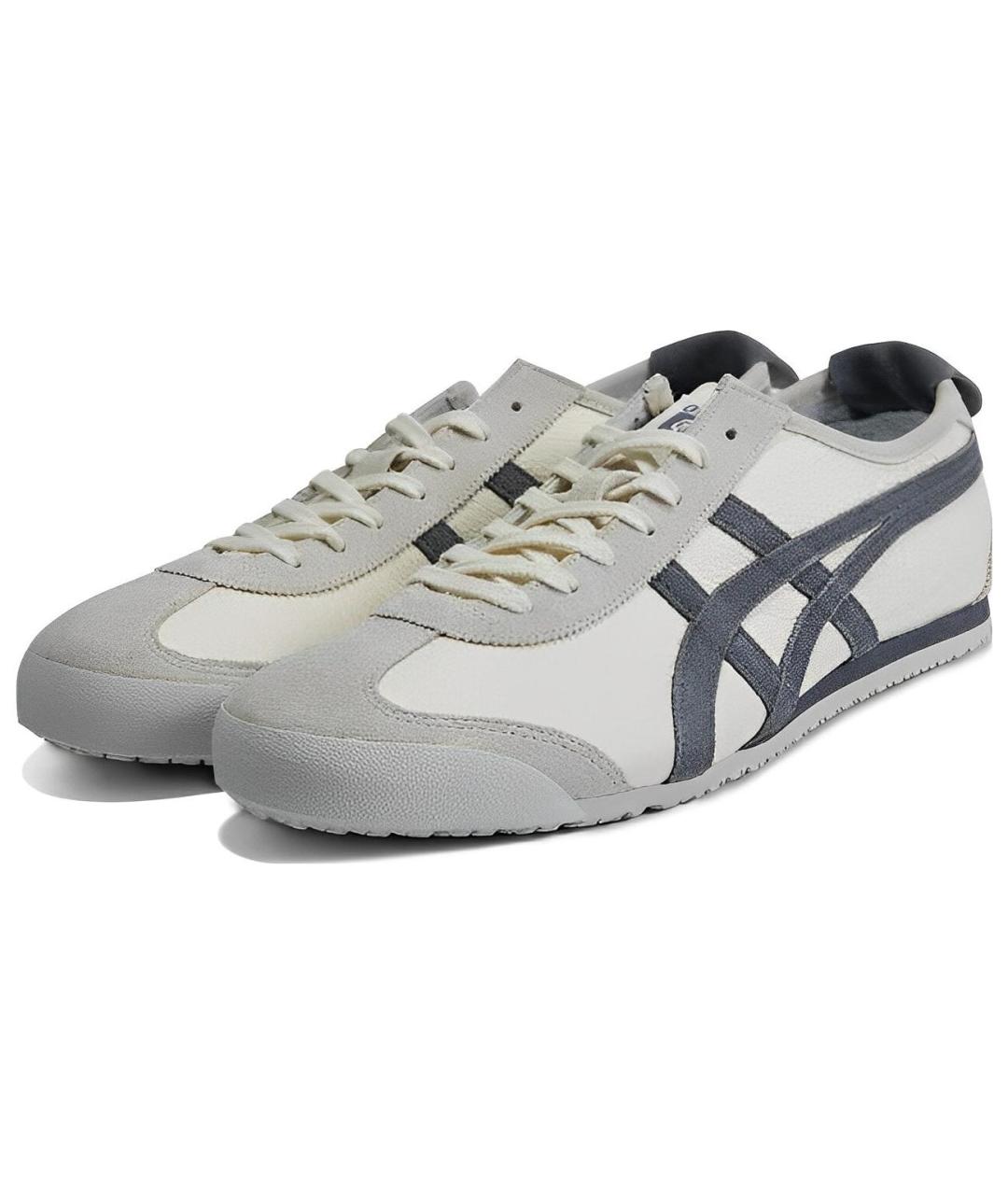 ONITSUKA TIGER Серые кожаные кроссовки, фото 3