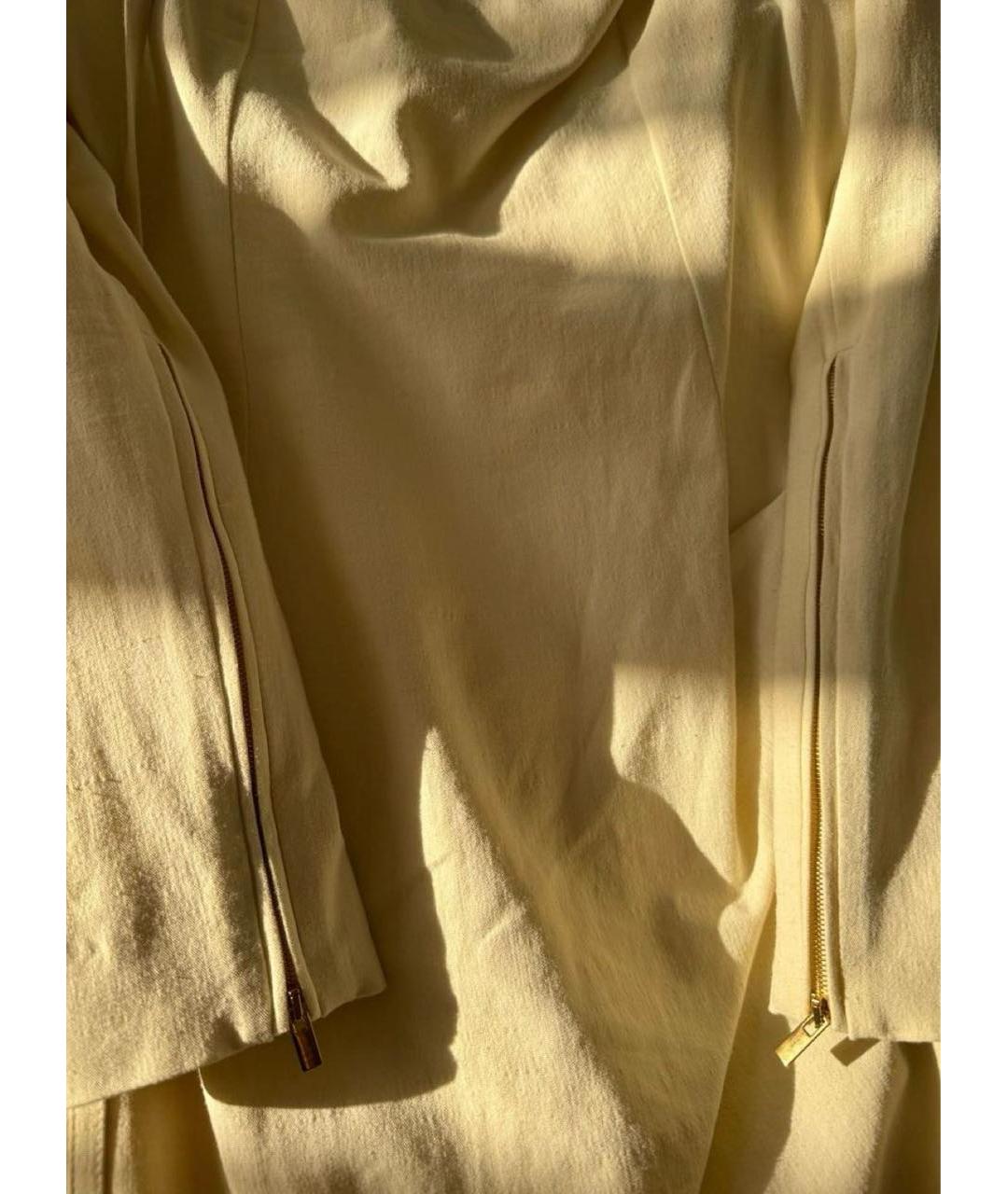 JACQUEMUS Бежевое льняное повседневное платье, фото 4