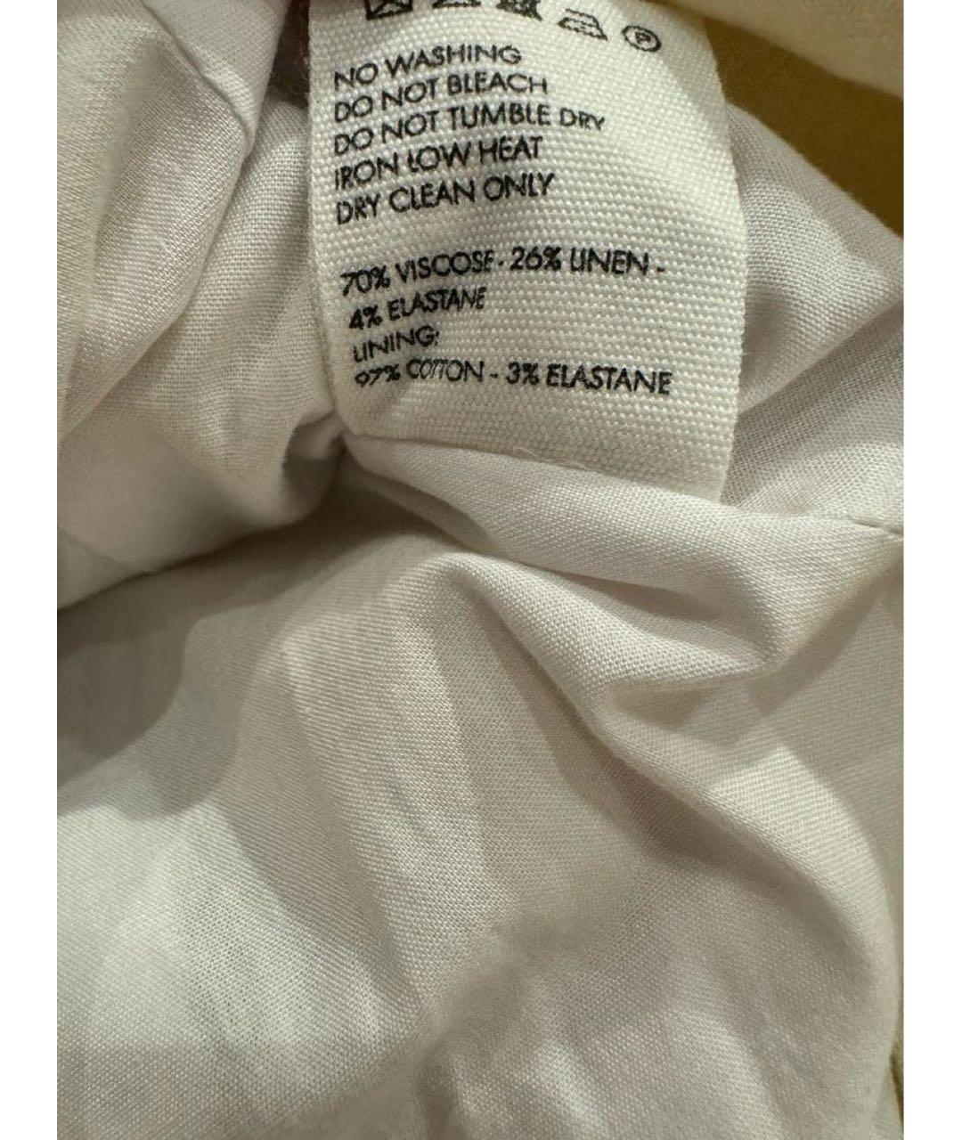 JACQUEMUS Бежевое льняное повседневное платье, фото 7