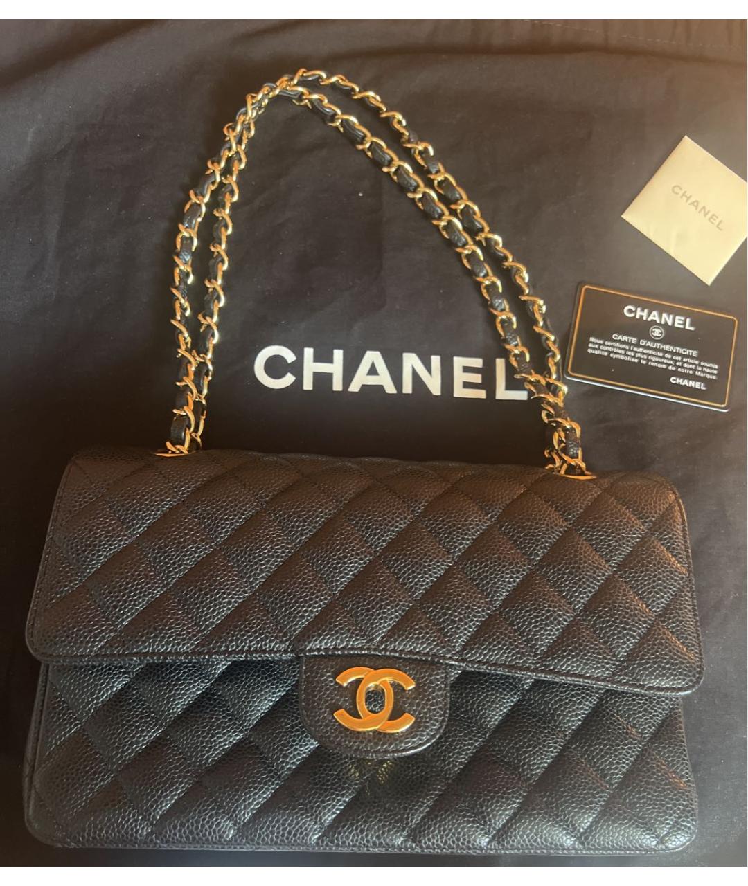 CHANEL Черная кожаная сумка через плечо, фото 5