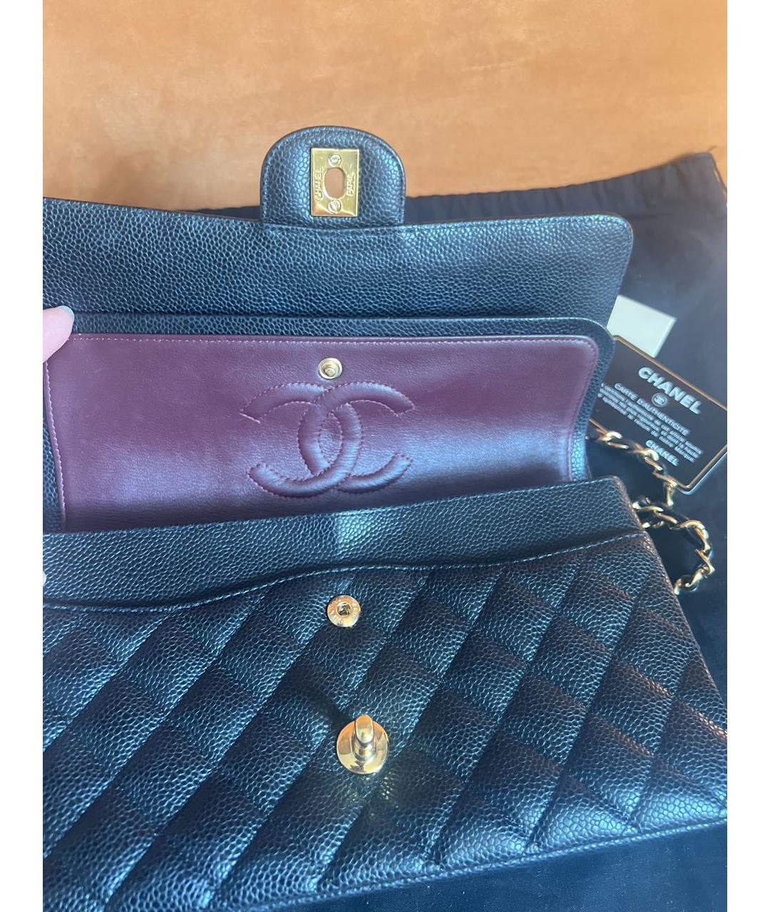 CHANEL Черная кожаная сумка через плечо, фото 4