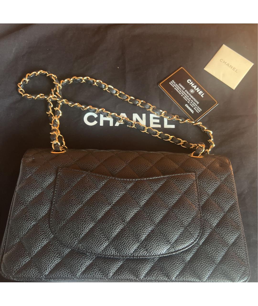 CHANEL Черная кожаная сумка через плечо, фото 2