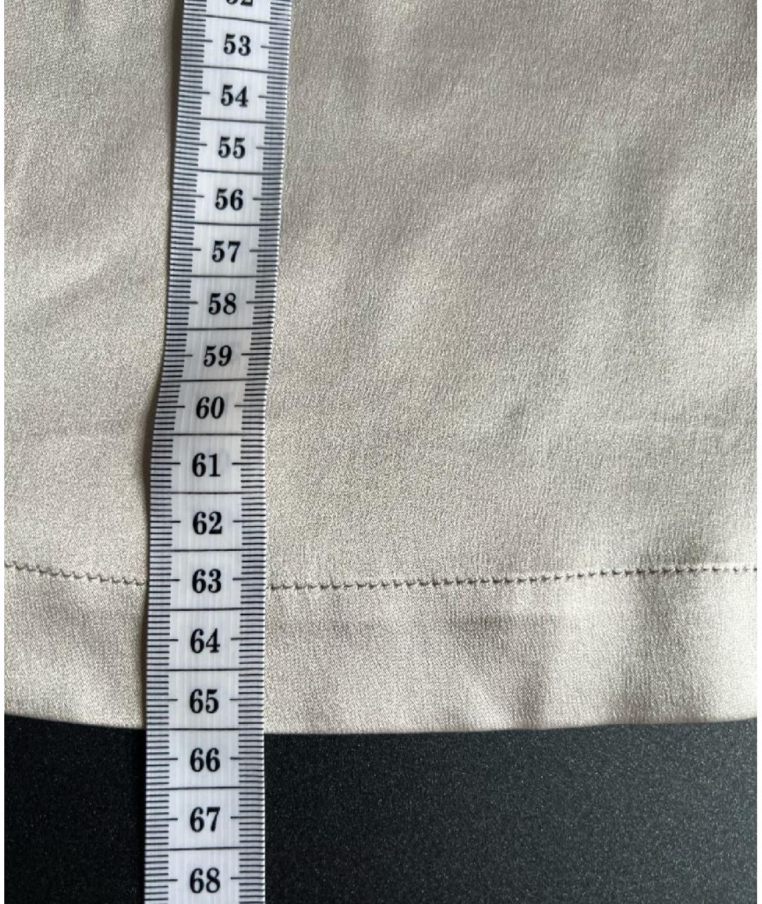 BRUNELLO CUCINELLI Серебряная шелковая блузы, фото 5