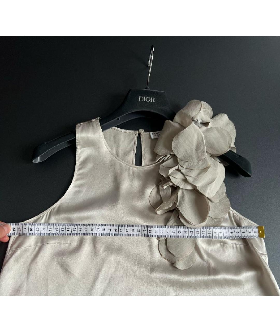 BRUNELLO CUCINELLI Серебряная шелковая блузы, фото 6