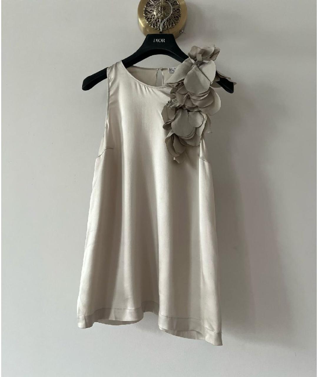 BRUNELLO CUCINELLI Серебряная шелковая блузы, фото 10