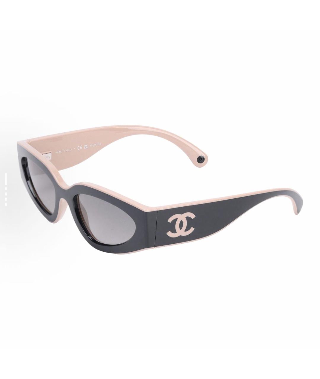 CHANEL Черные пластиковые солнцезащитные очки, фото 9