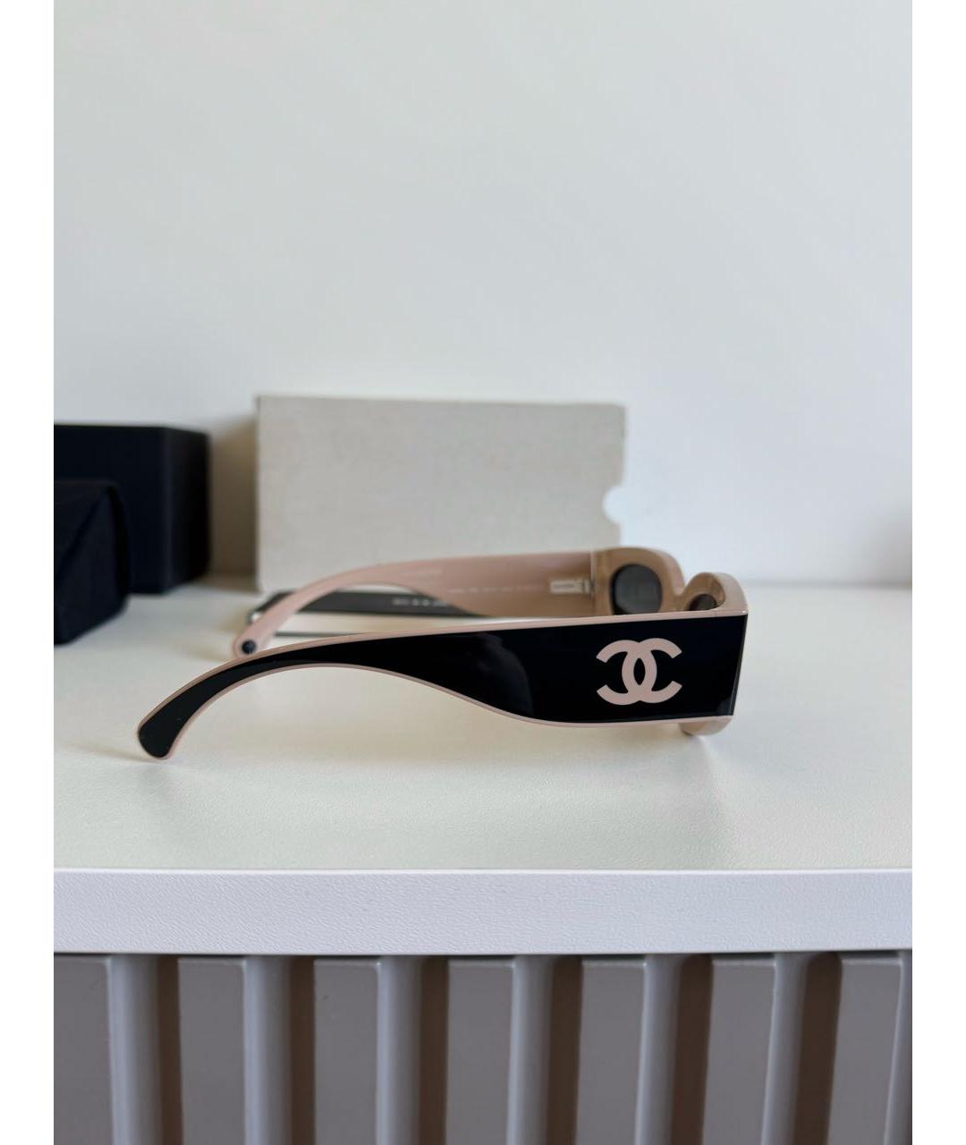 CHANEL Черные пластиковые солнцезащитные очки, фото 7