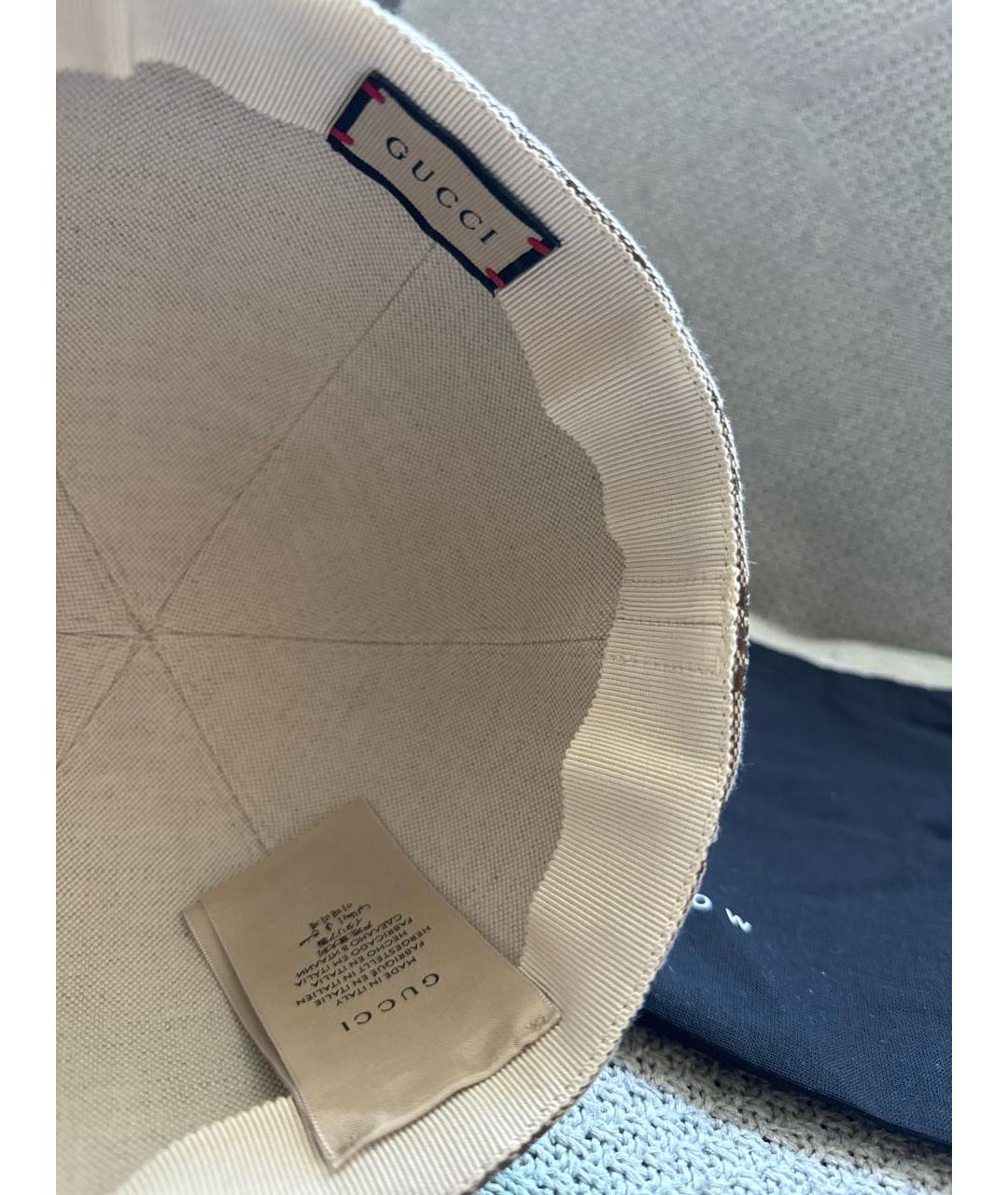 GUCCI Коричневая хлопковая кепка, фото 6