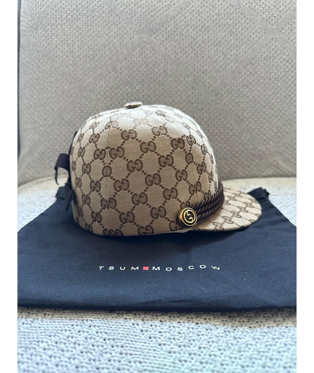 GUCCI Коричневая хлопковая кепка, фото 2