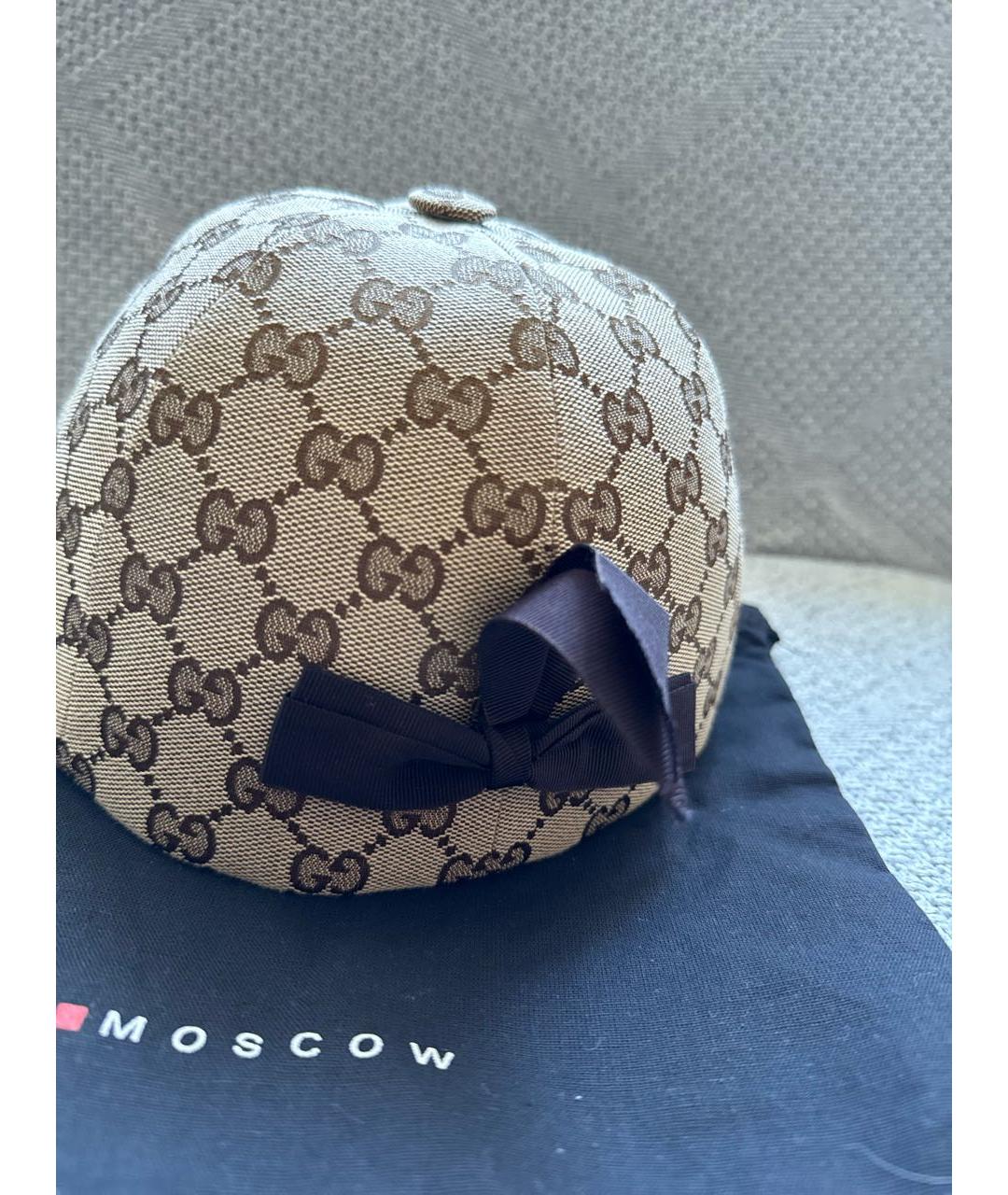 GUCCI Коричневая хлопковая кепка, фото 5