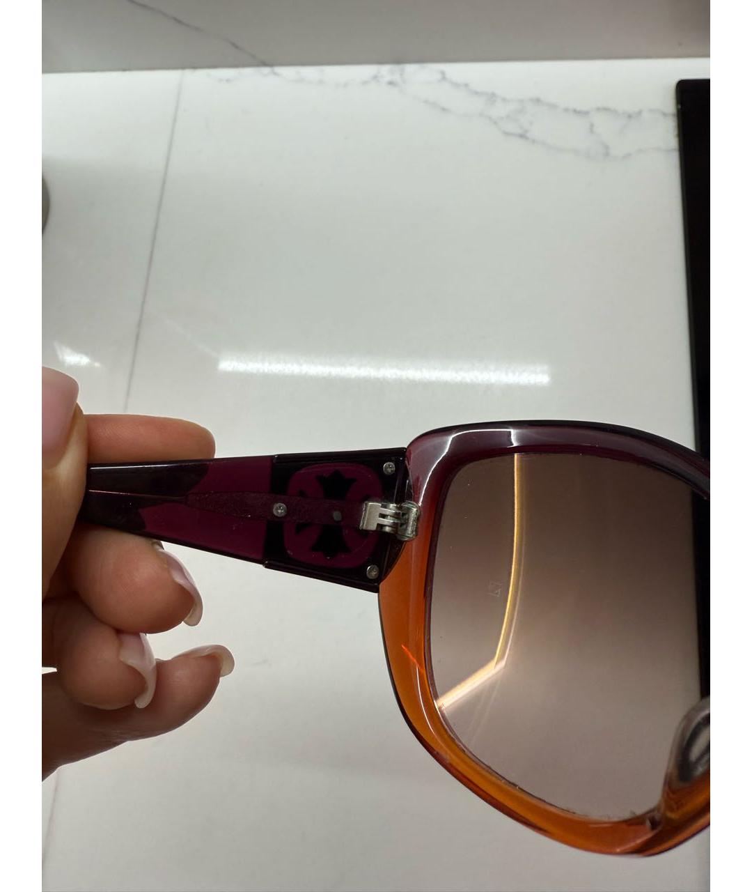 CHROME HEARTS Коричневые пластиковые солнцезащитные очки, фото 5