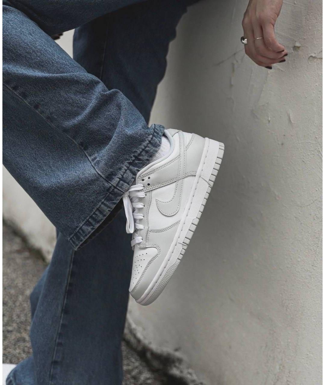 NIKE Серые кожаные кроссовки, фото 8
