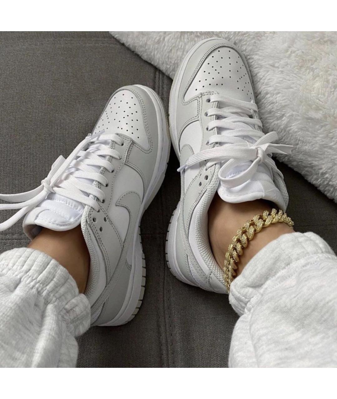 NIKE Серые кожаные кроссовки, фото 2
