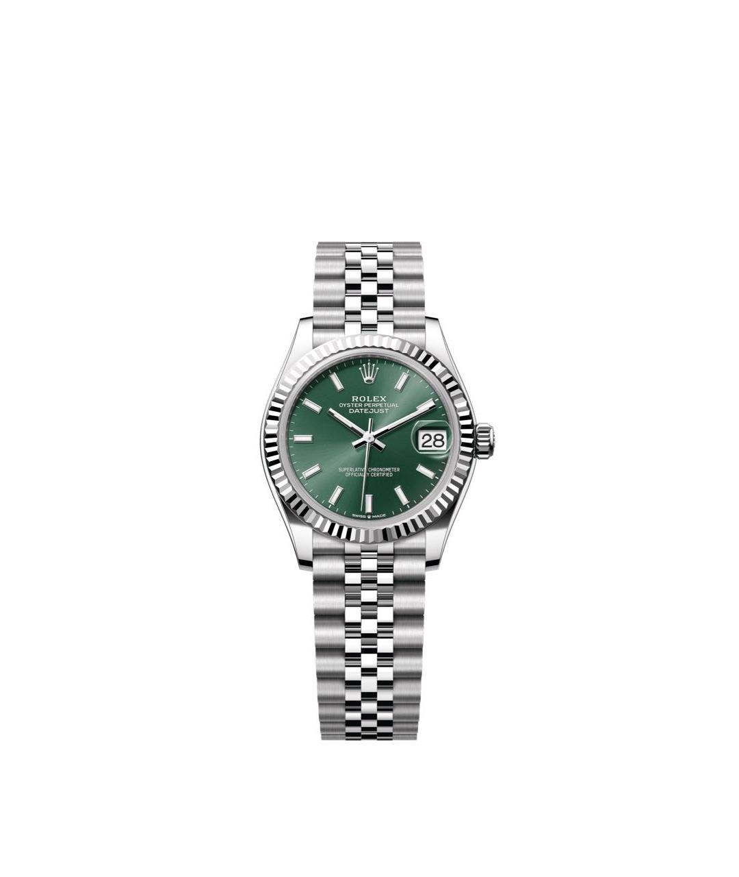 ROLEX Зеленые часы из белого золота, фото 1