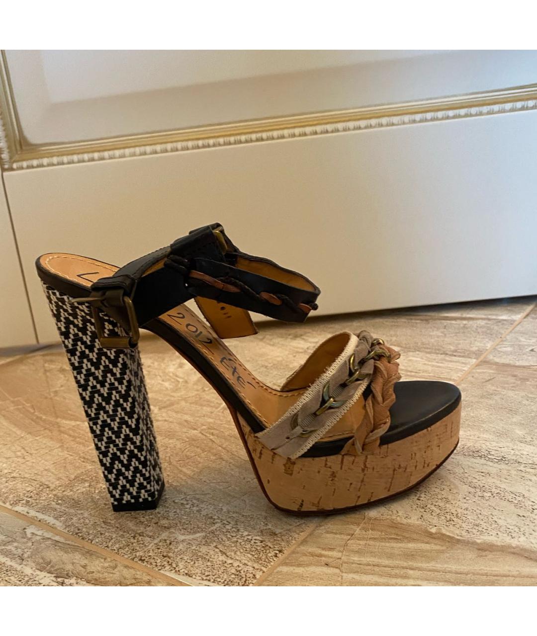 LANVIN Кожаные босоножки, фото 8