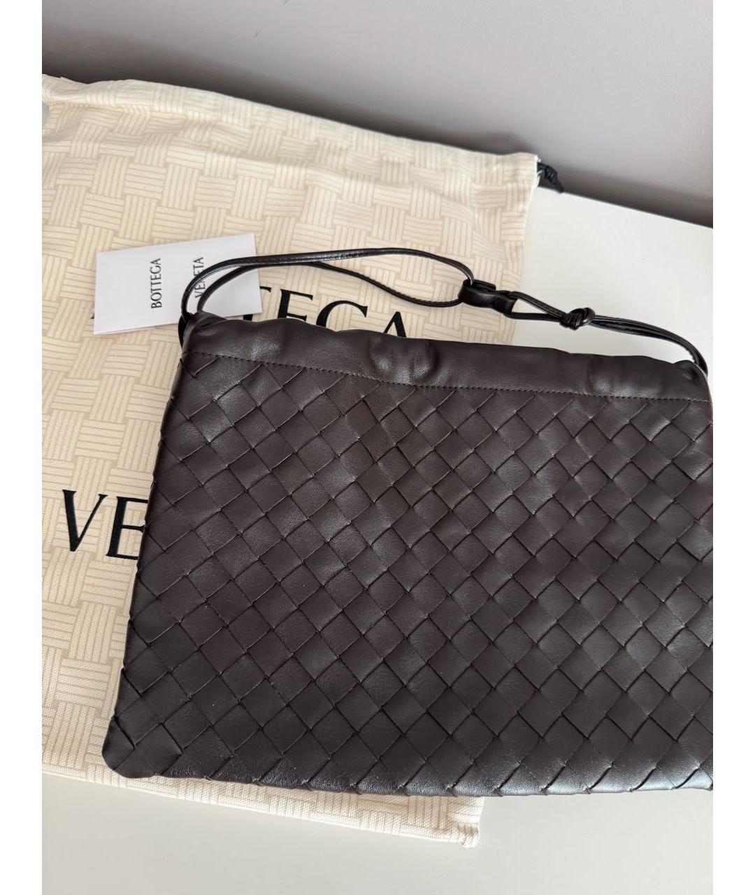 BOTTEGA VENETA Коричневая кожаная сумка тоут, фото 2