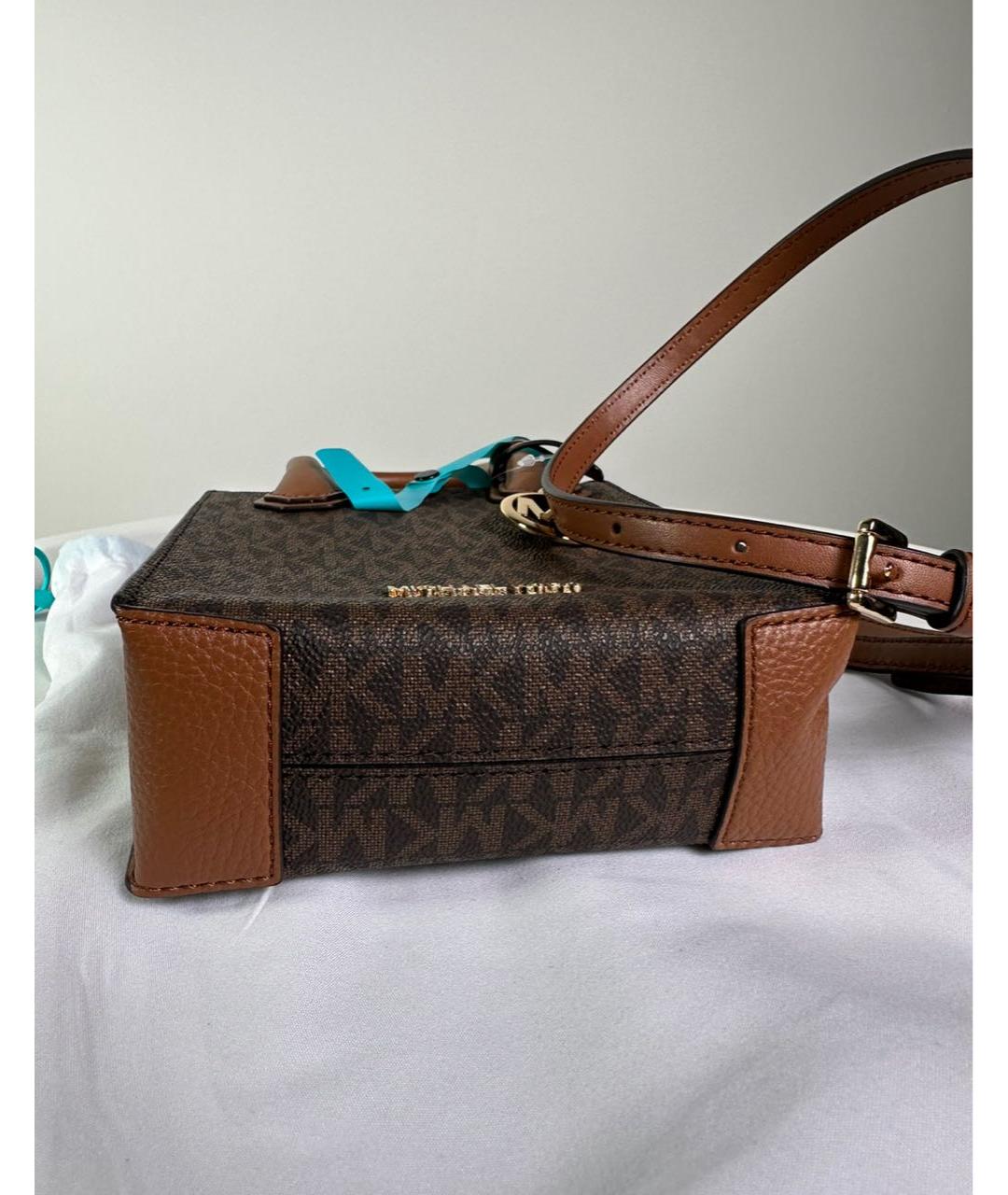 MICHAEL KORS Коричневая кожаная сумка с короткими ручками, фото 6