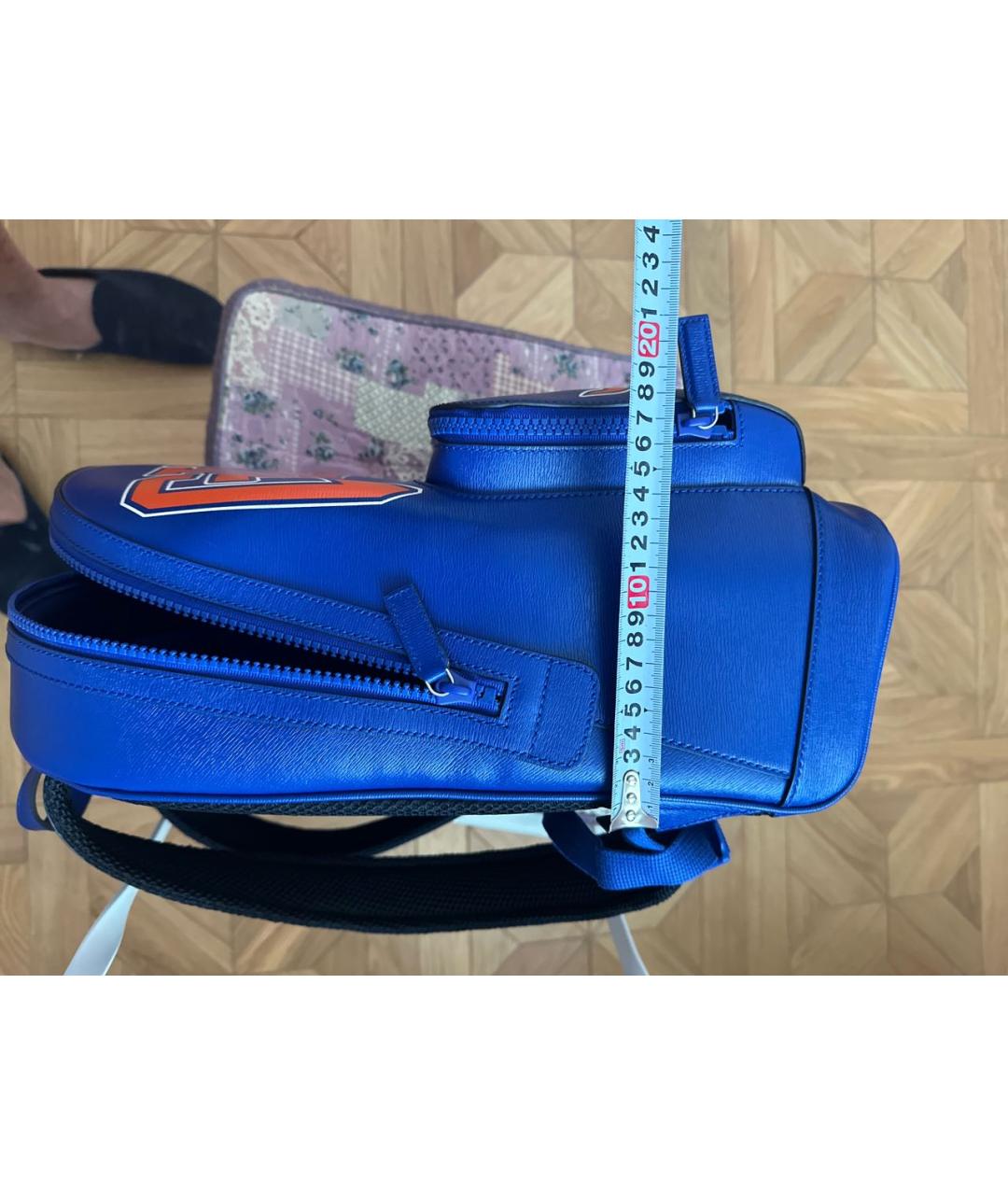 GUCCI Синий кожаный рюкзак, фото 6