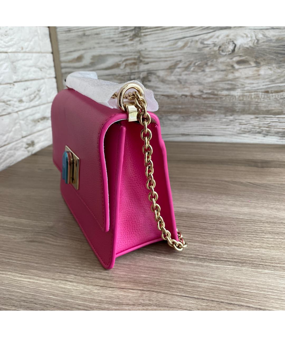 FURLA Розовая кожаная сумка через плечо, фото 6