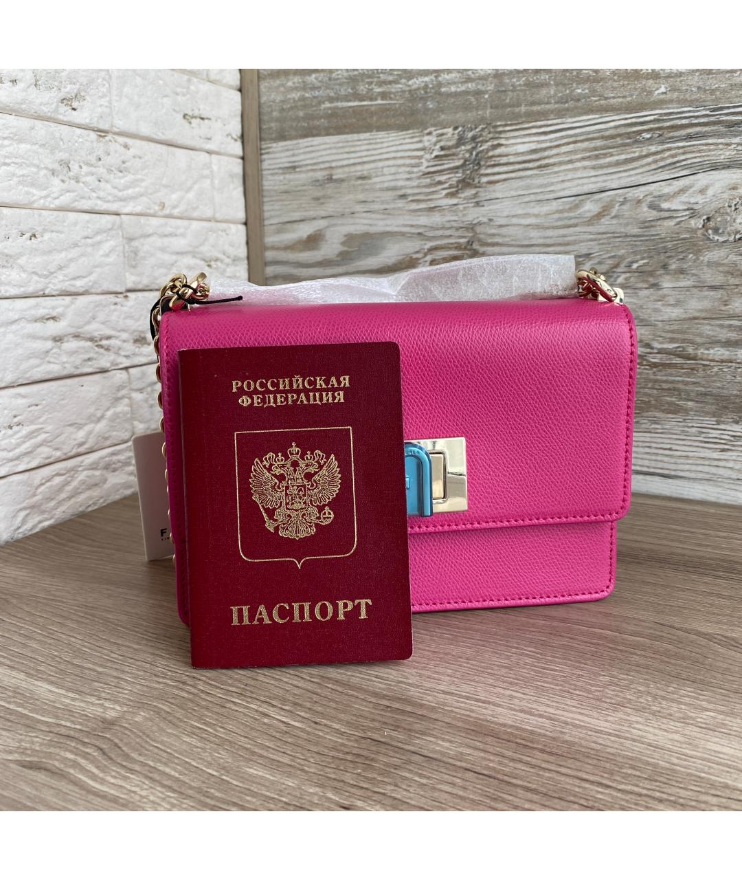 FURLA Розовая кожаная сумка через плечо, фото 8