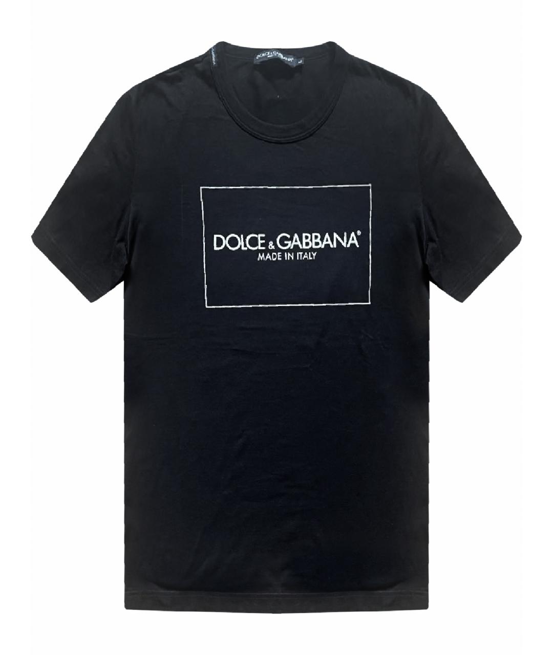 DOLCE&GABBANA Черная хлопковая футболка, фото 1