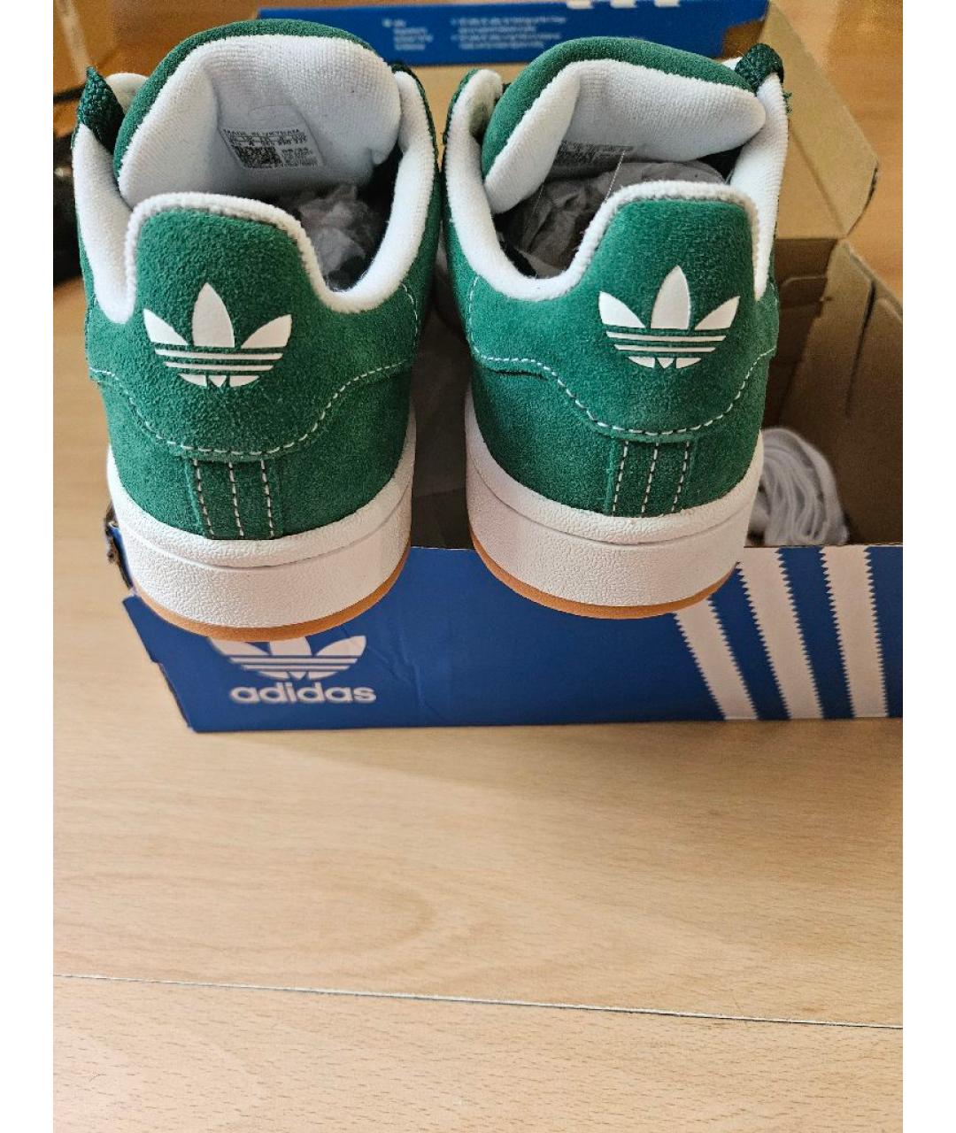 ADIDAS Зеленые замшевые кроссовки, фото 4