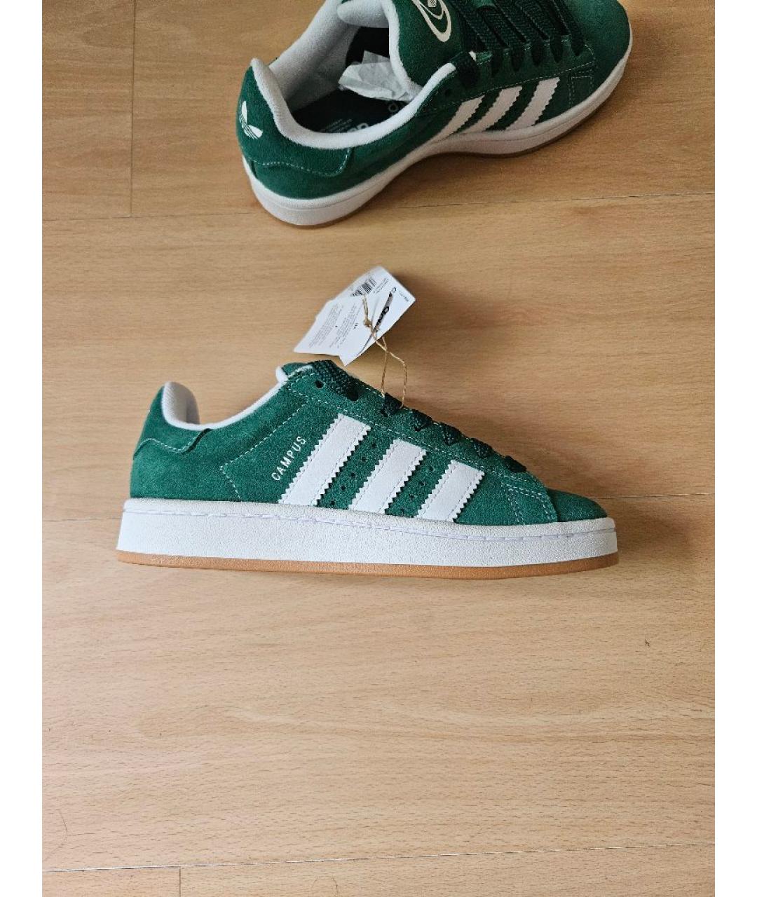 ADIDAS Зеленые замшевые кроссовки, фото 6