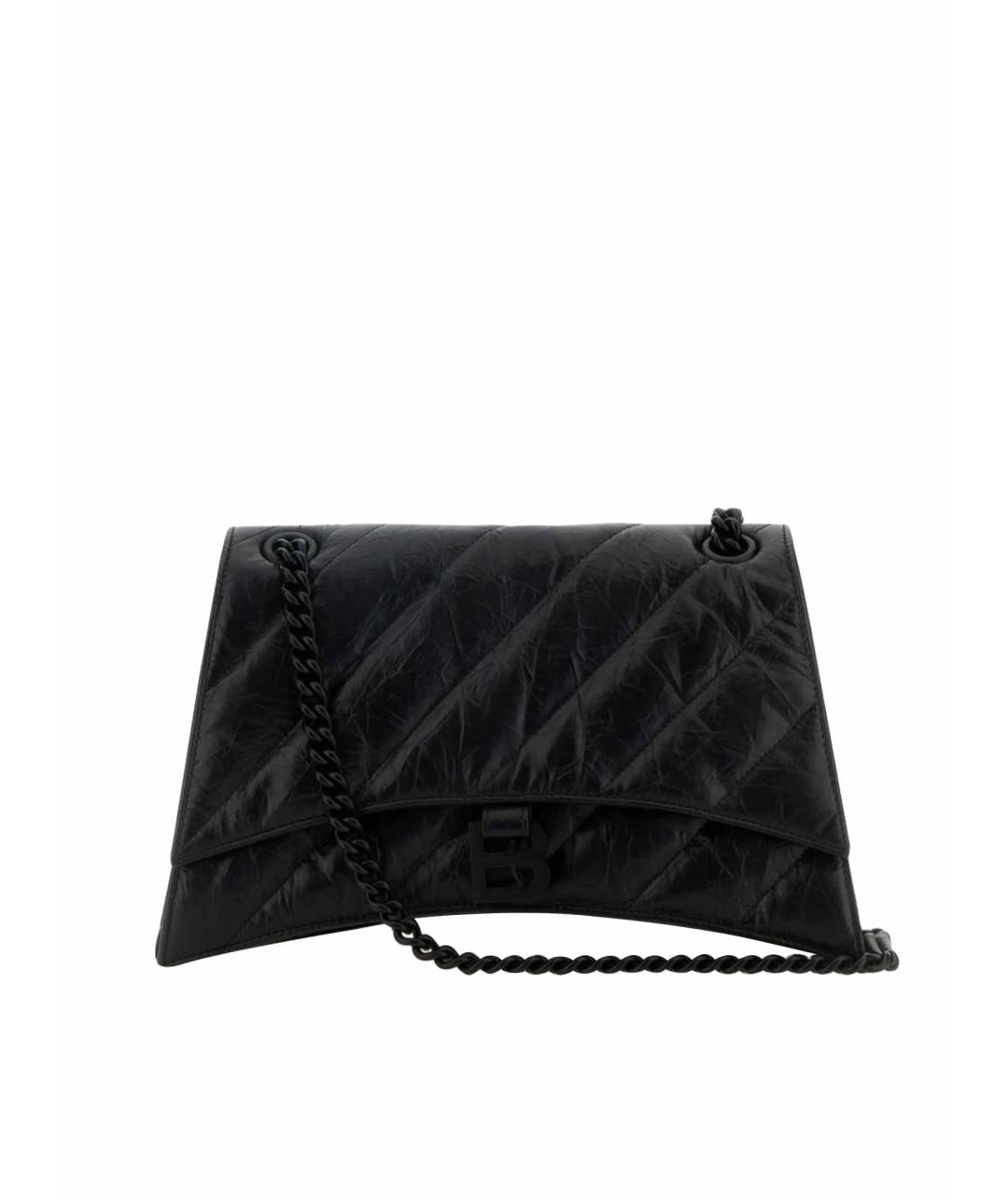 BALENCIAGA Черная кожаная сумка тоут, фото 1