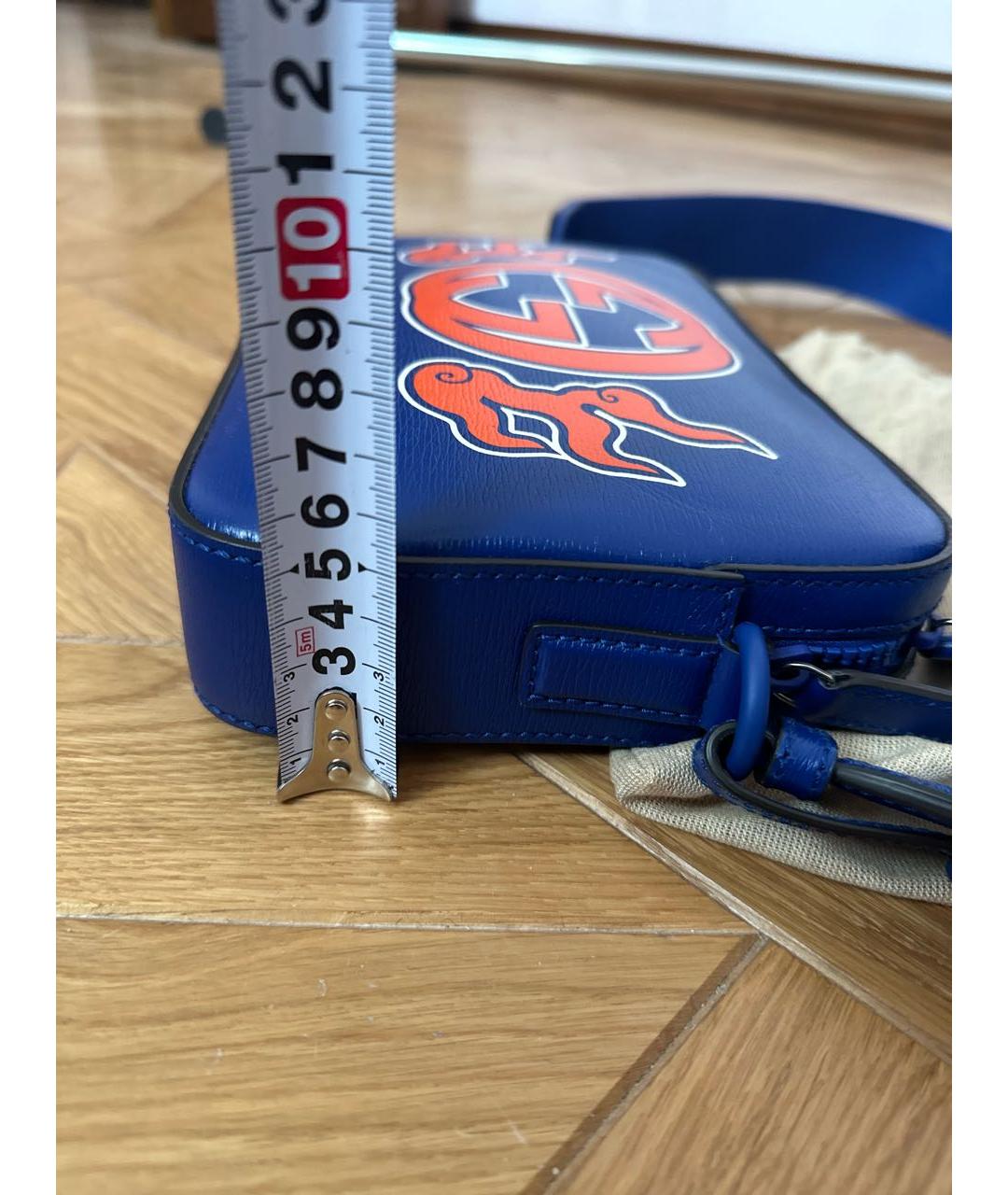 GUCCI Синяя кожаная сумка на плечо, фото 7