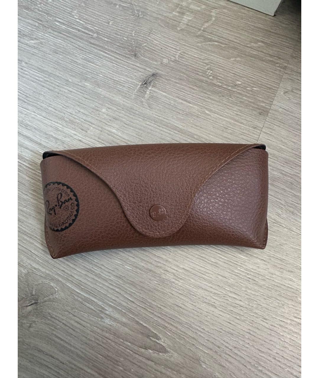 RAY BAN Голубые металлические солнцезащитные очки, фото 4