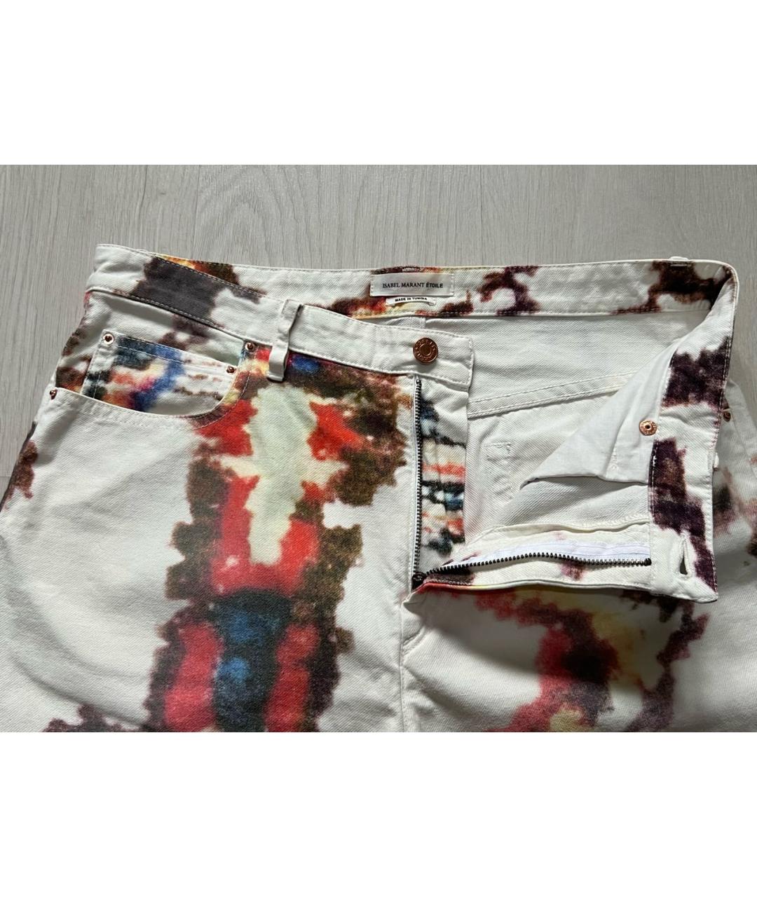 ISABEL MARANT ETOILE Мульти хлопковые прямые джинсы, фото 3