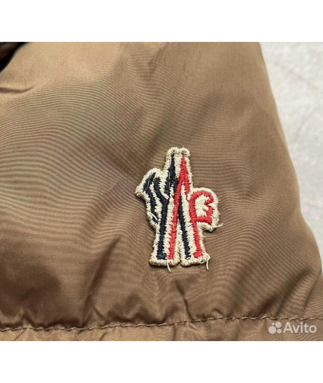 MONCLER GRENOBLE Коричневый пуховик, фото 4