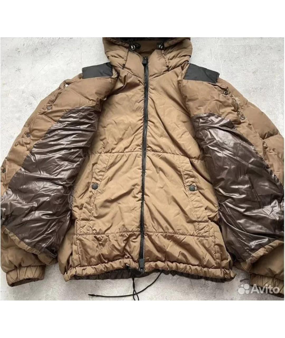 MONCLER GRENOBLE Коричневый пуховик, фото 3