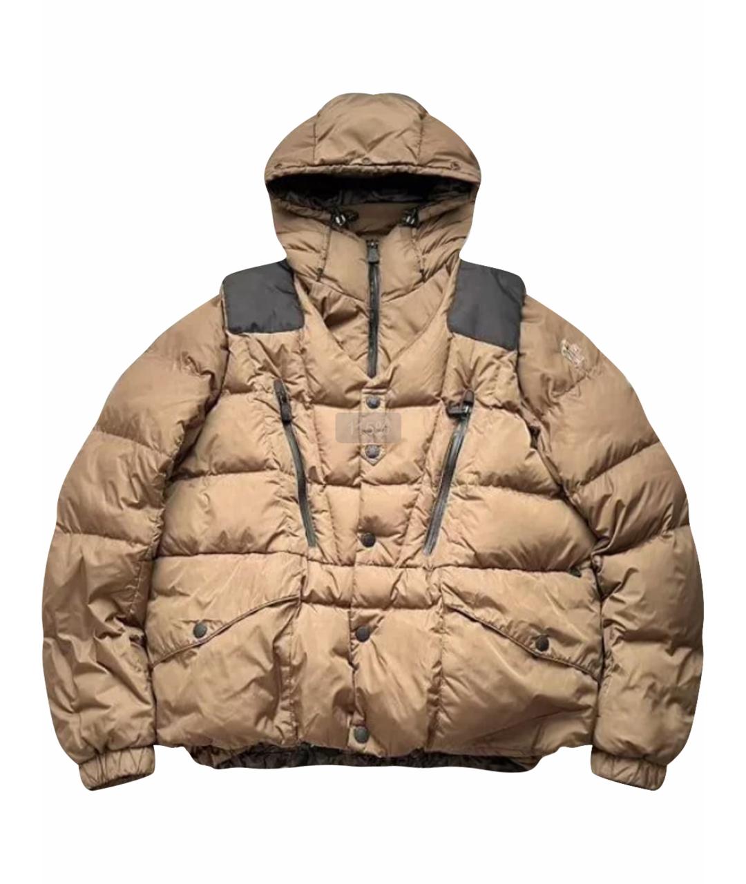 MONCLER GRENOBLE Коричневый пуховик, фото 1