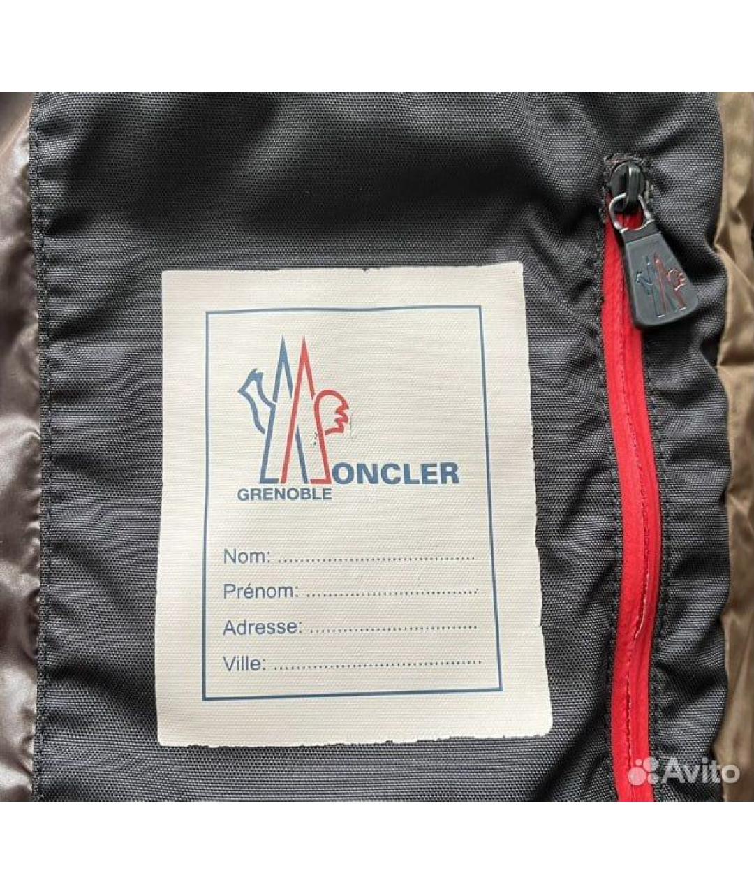 MONCLER GRENOBLE Коричневый пуховик, фото 7