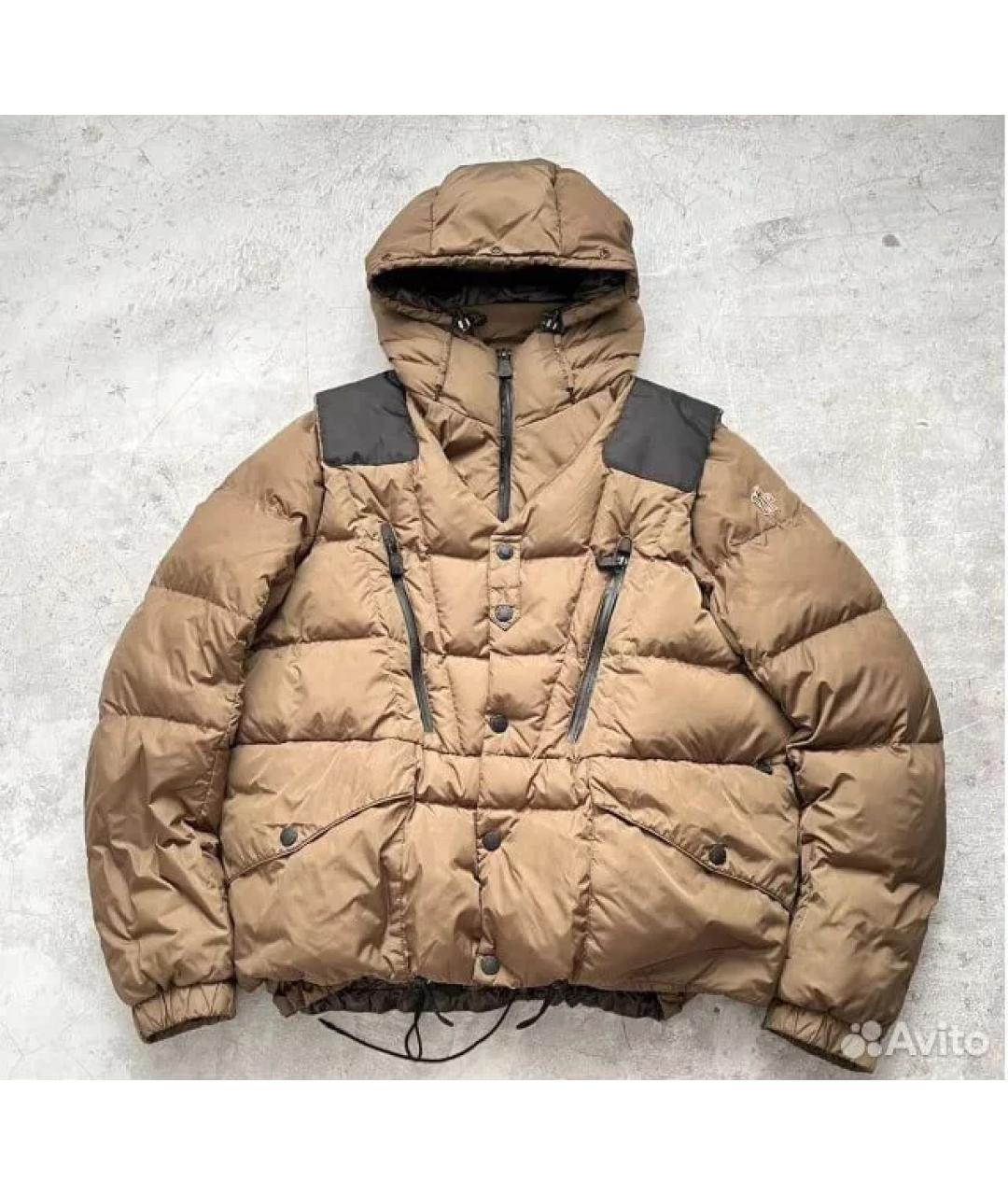 MONCLER GRENOBLE Коричневый пуховик, фото 10