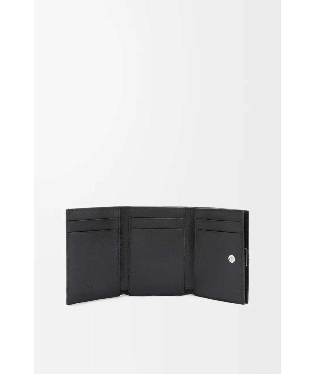 LOEWE Черный кожаный кошелек, фото 2