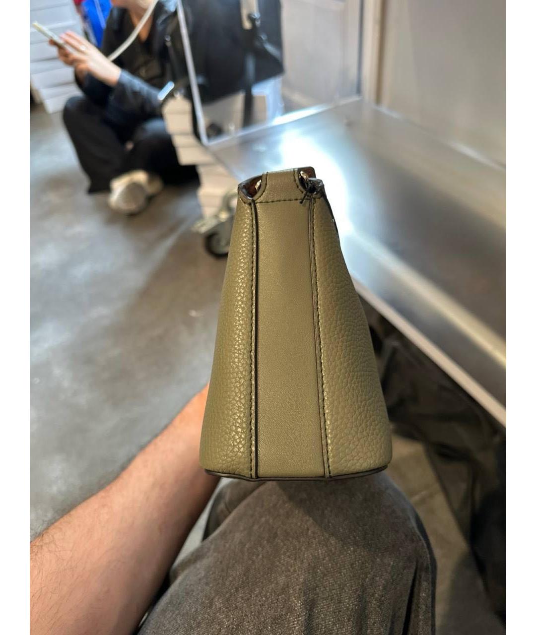 FURLA Хаки кожаная сумка тоут, фото 3