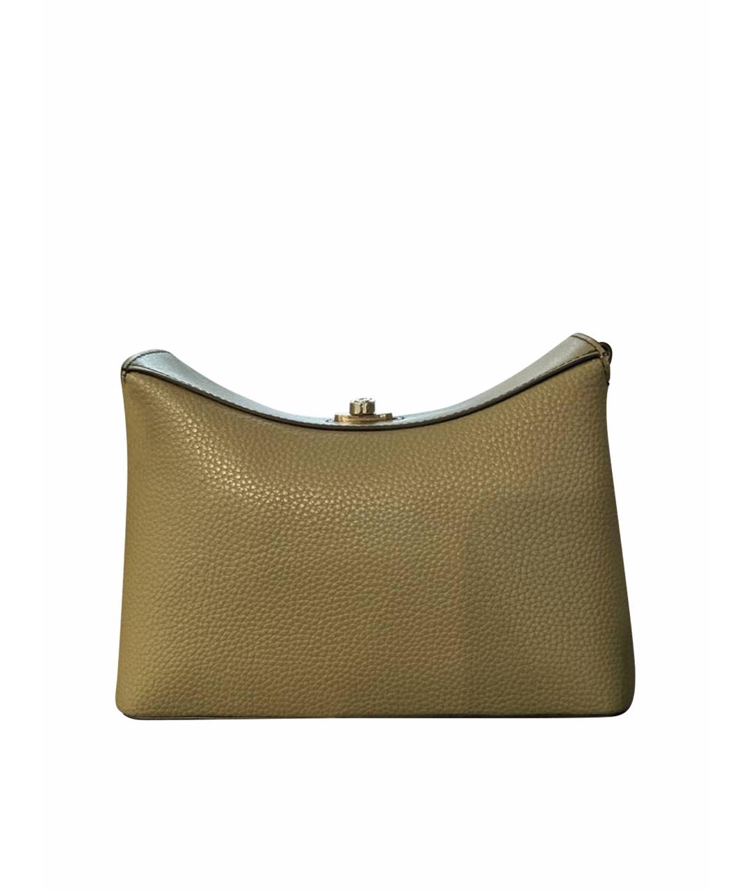 FURLA Хаки кожаная сумка тоут, фото 1