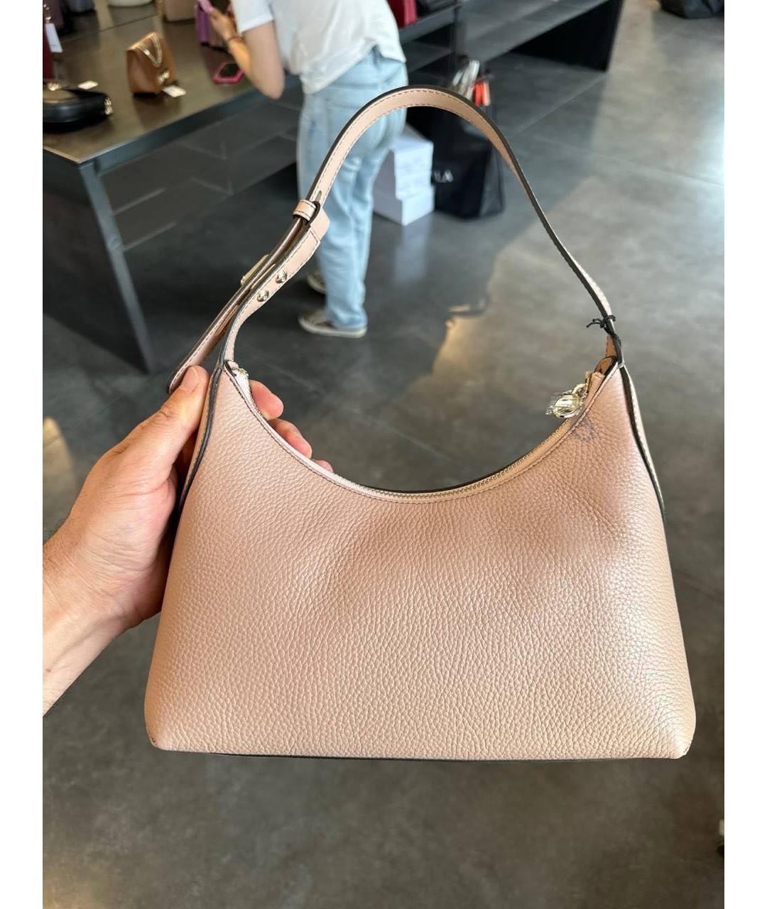 FURLA Розовая кожаная сумка тоут, фото 2