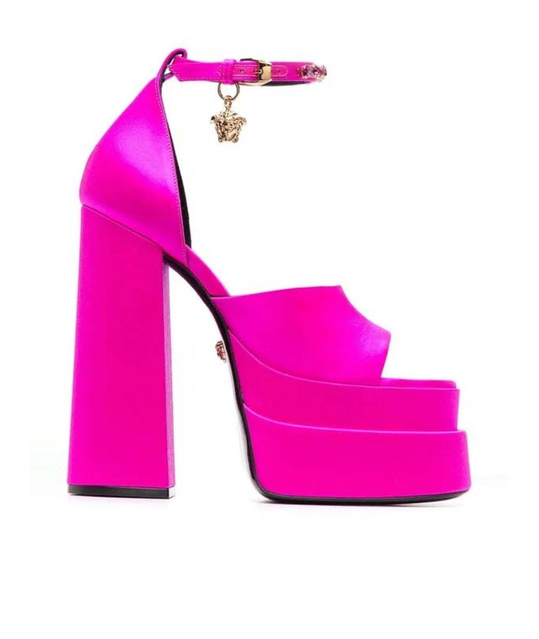 VERSACE Фуксия босоножки, фото 5
