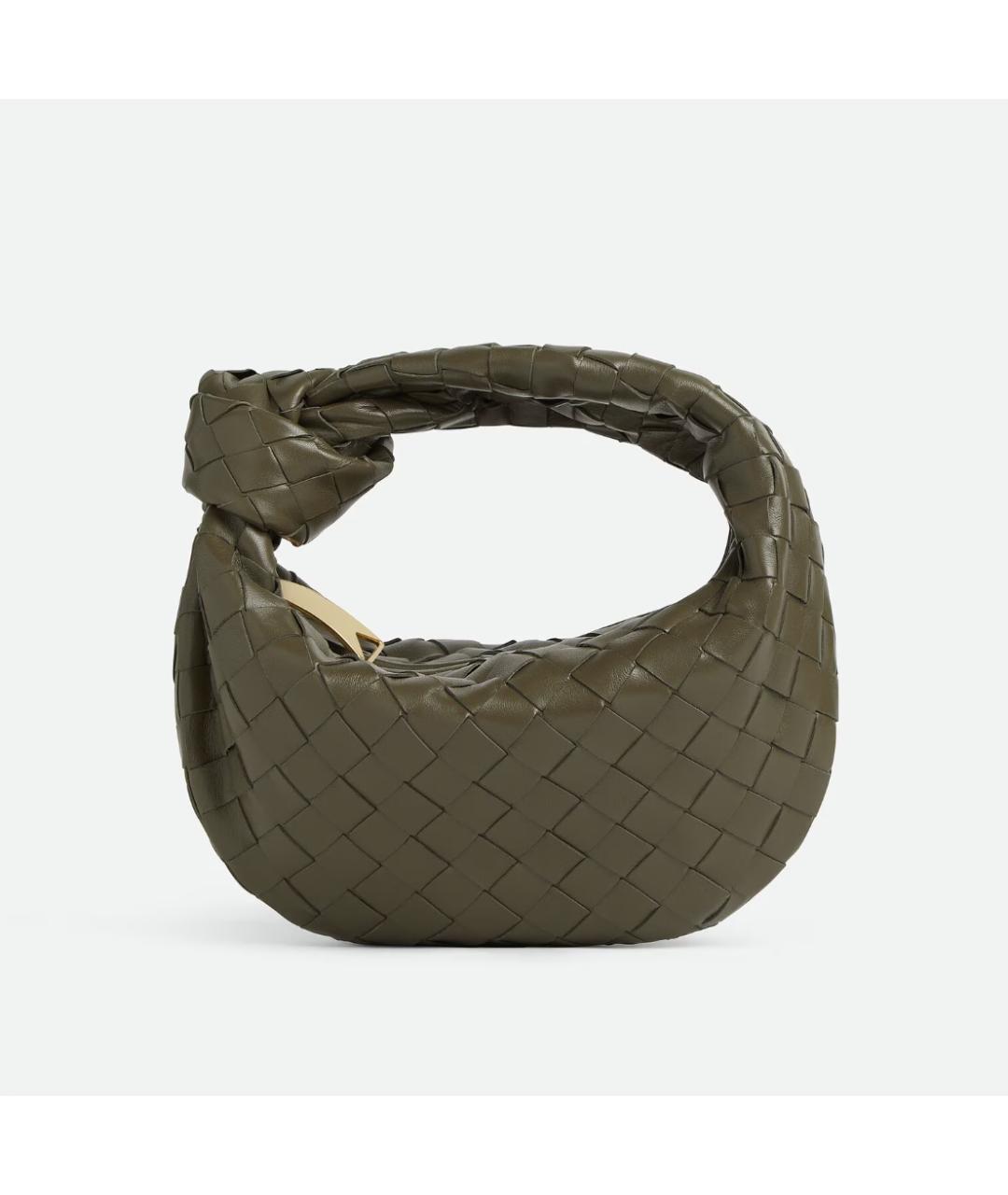 BOTTEGA VENETA Зеленая кожаная сумка с короткими ручками, фото 5
