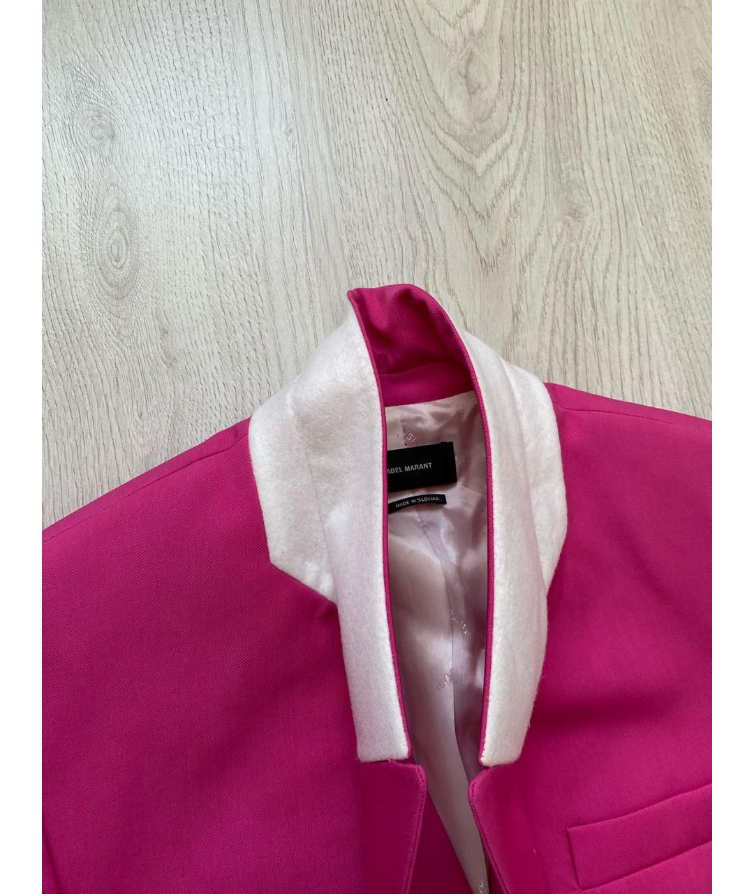 ISABEL MARANT Розовый шерстяной жакет/пиджак, фото 6