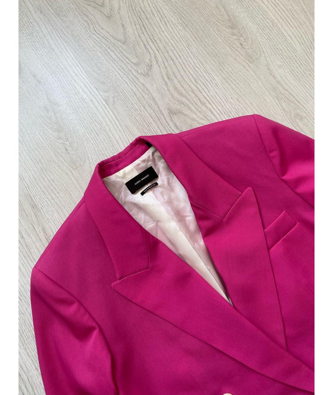 ISABEL MARANT Розовый шерстяной жакет/пиджак, фото 5
