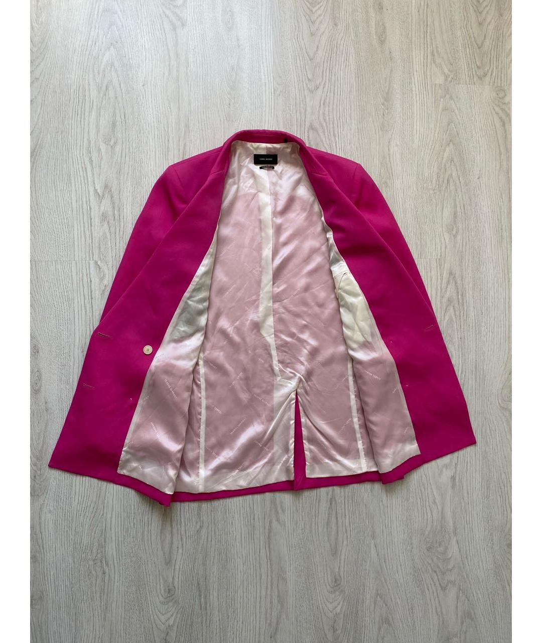 ISABEL MARANT Розовый шерстяной жакет/пиджак, фото 4