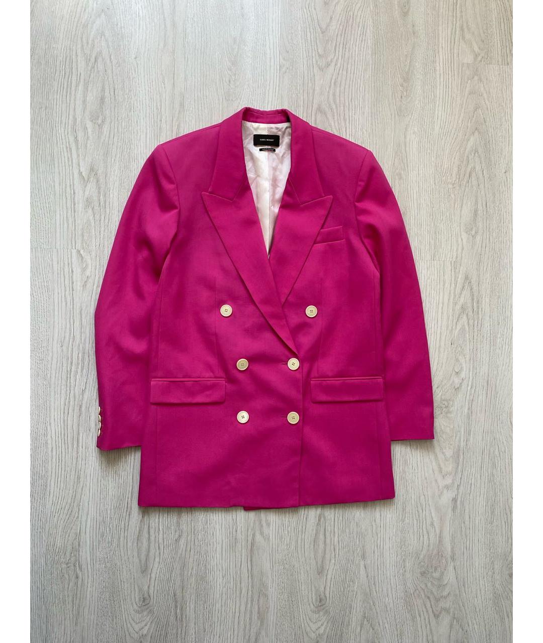 ISABEL MARANT Розовый шерстяной жакет/пиджак, фото 9