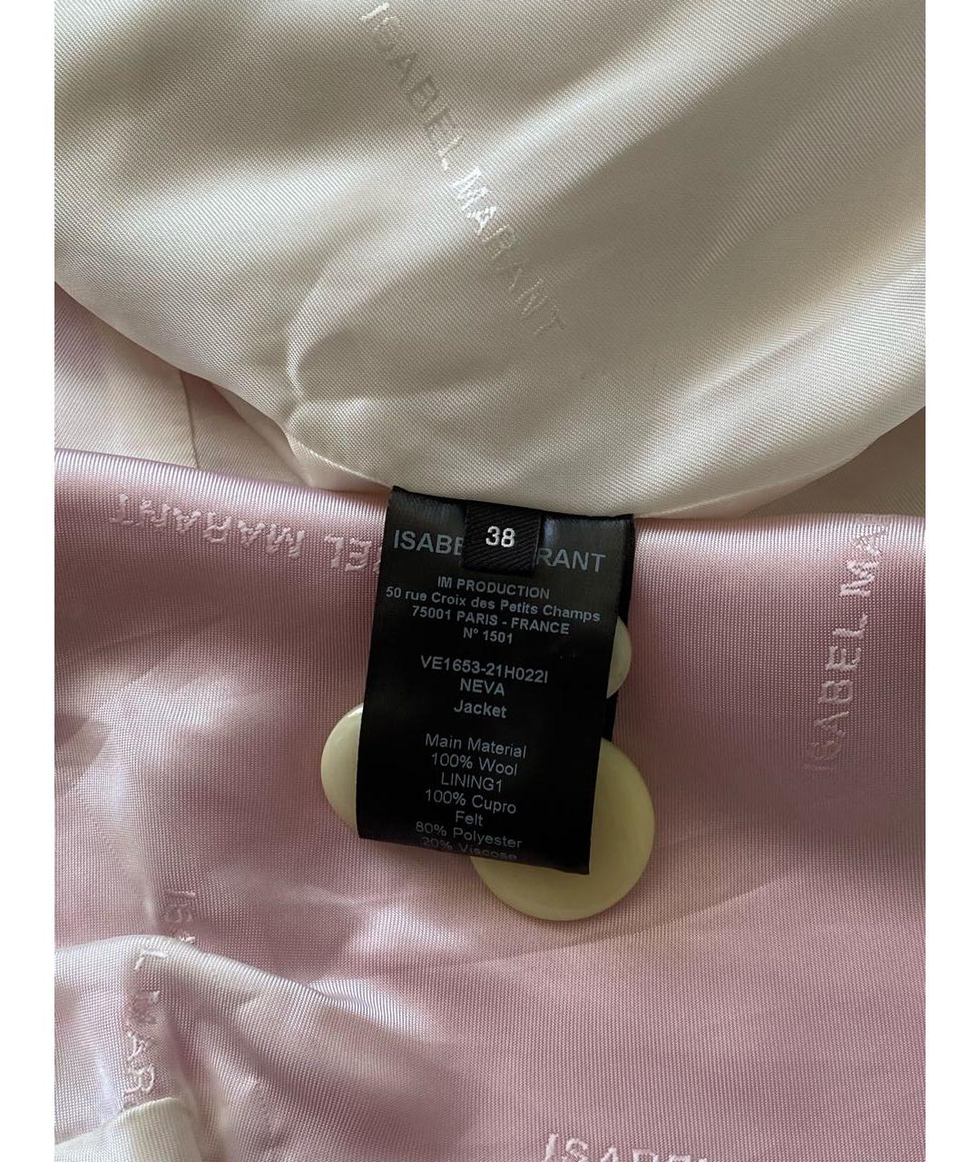 ISABEL MARANT Розовый шерстяной жакет/пиджак, фото 7