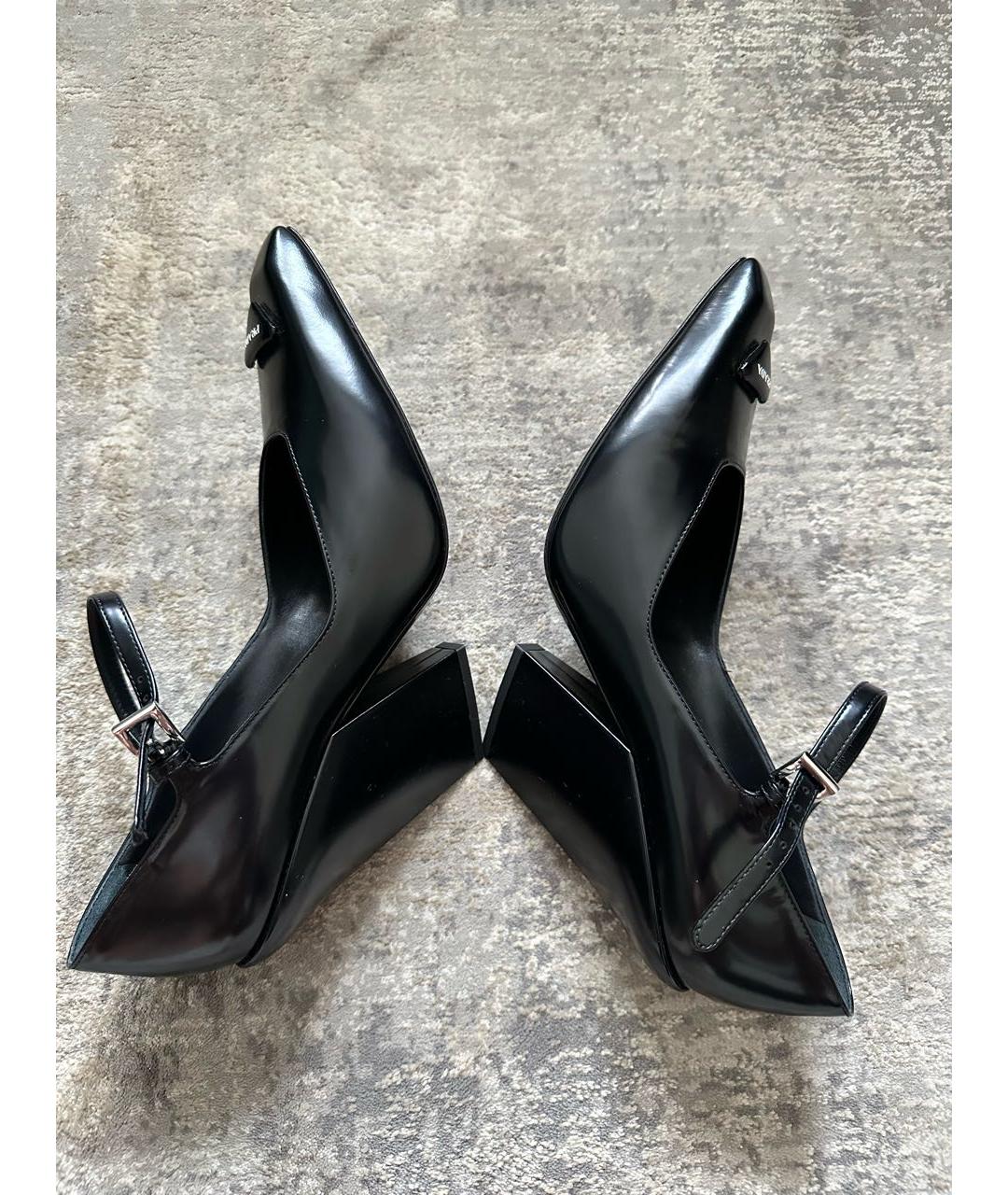 PRADA Черные кожаные туфли, фото 6