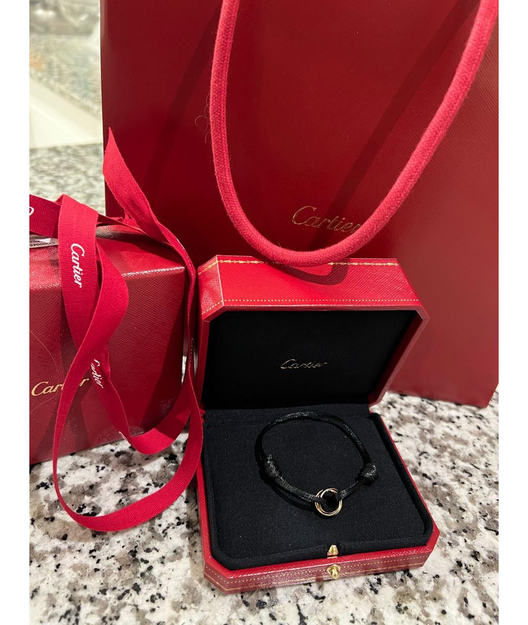 CARTIER Черный браслет из белого золота, фото 2