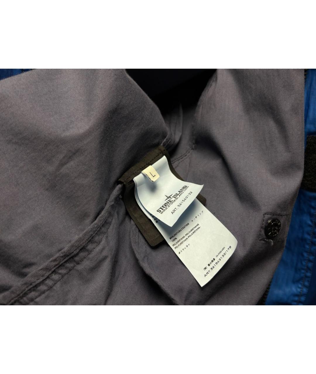 STONE ISLAND Синяя полиамидовая куртка, фото 7